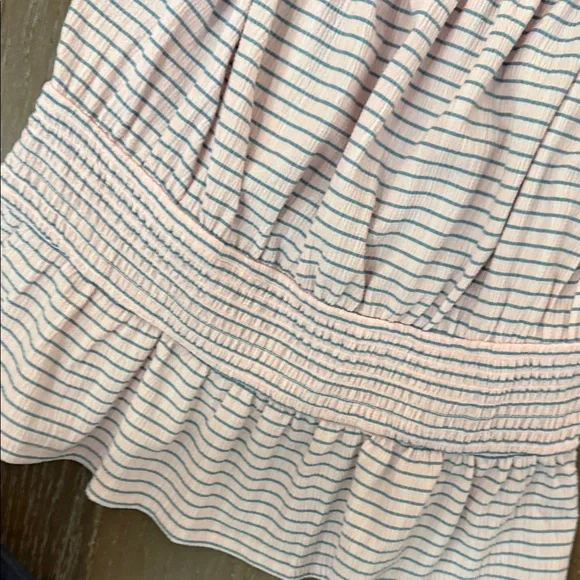NSR Pink and Light Blue Striped Blouse off and on Shoulder - Picture 8 of 9
